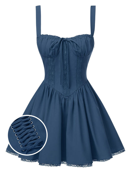 Margot Lace-Up Corset Mini Dress