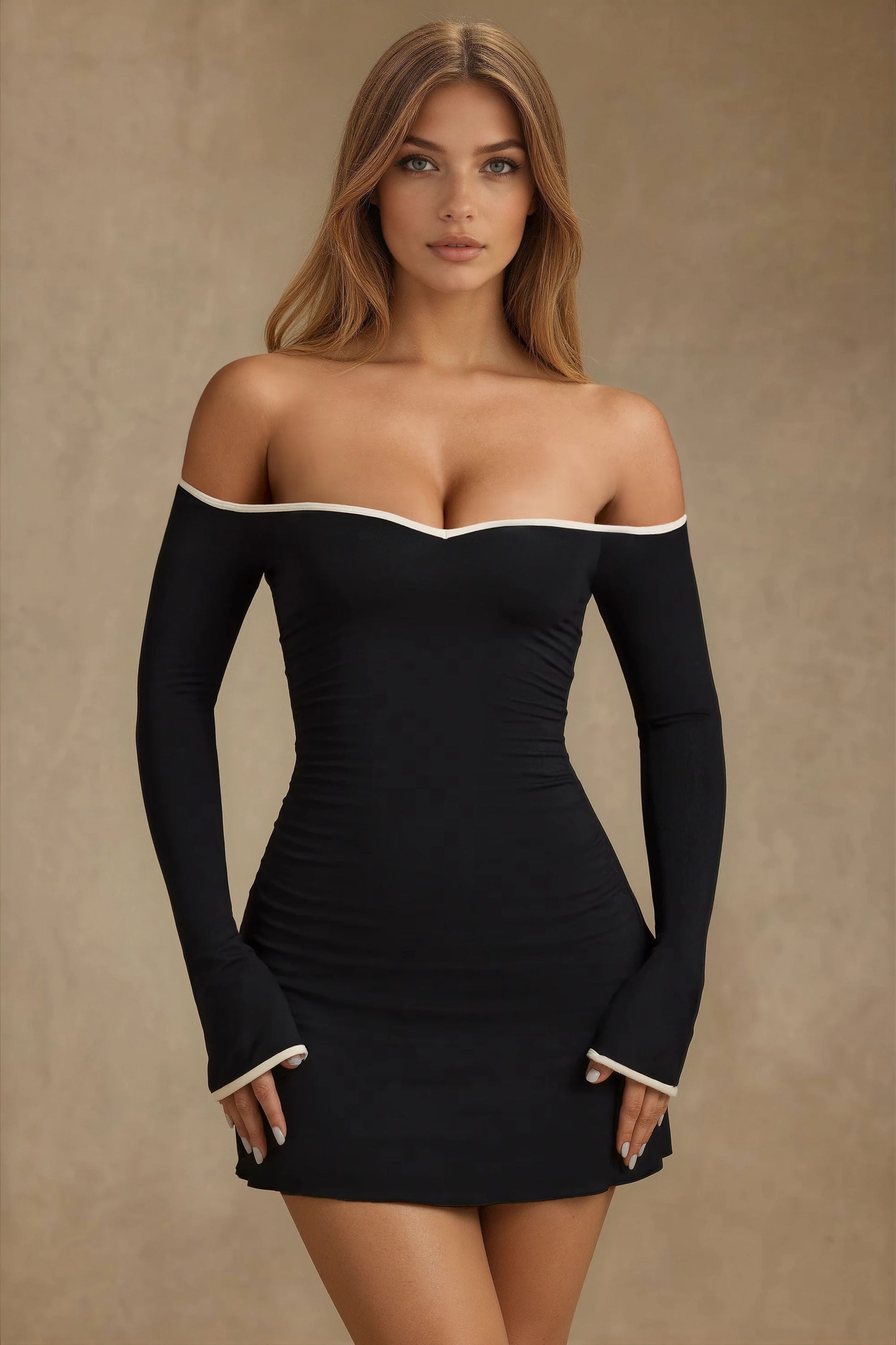 LAURA OFF-SHOULDER MINI DRESS
