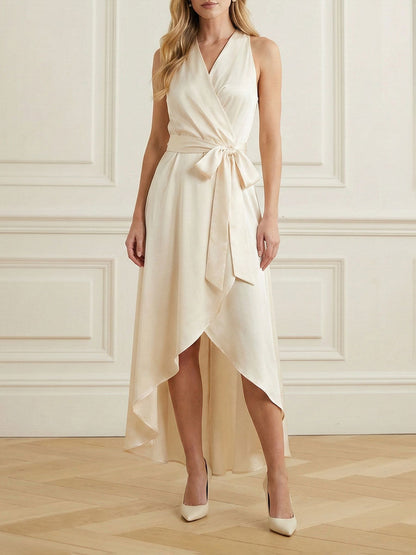 Valentina High-Low Ruffle Maxi Dress