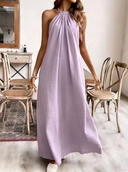 Margot Halter Maxi Dress in Cream