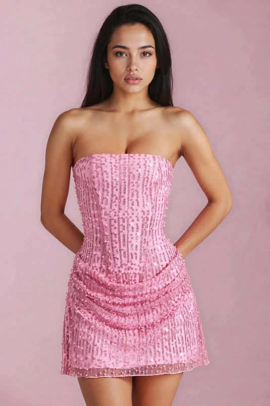SAPHIRA STRAPLESS MINI DRESS