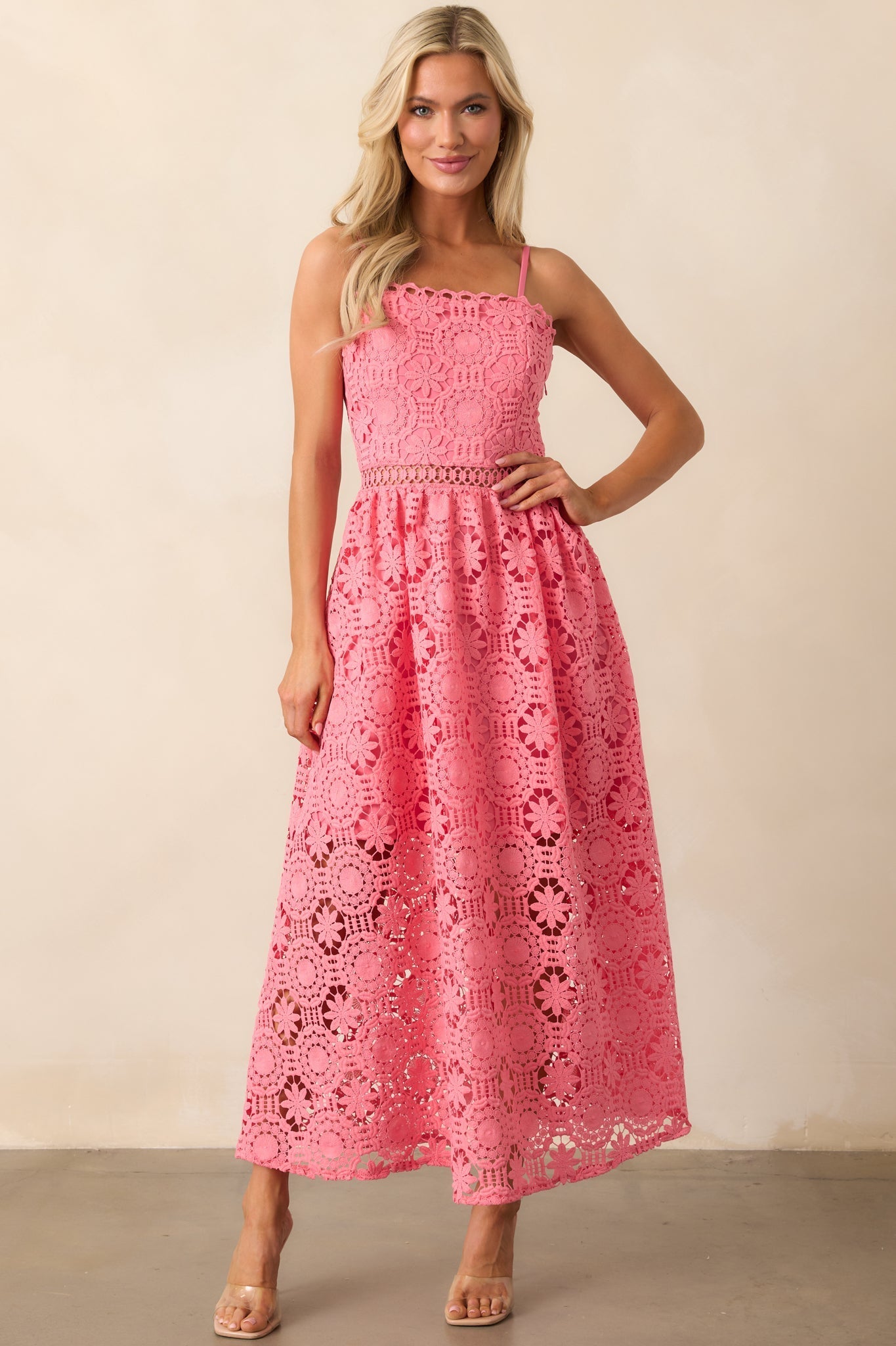 Arabella Floral Embroidered Maxi Dress