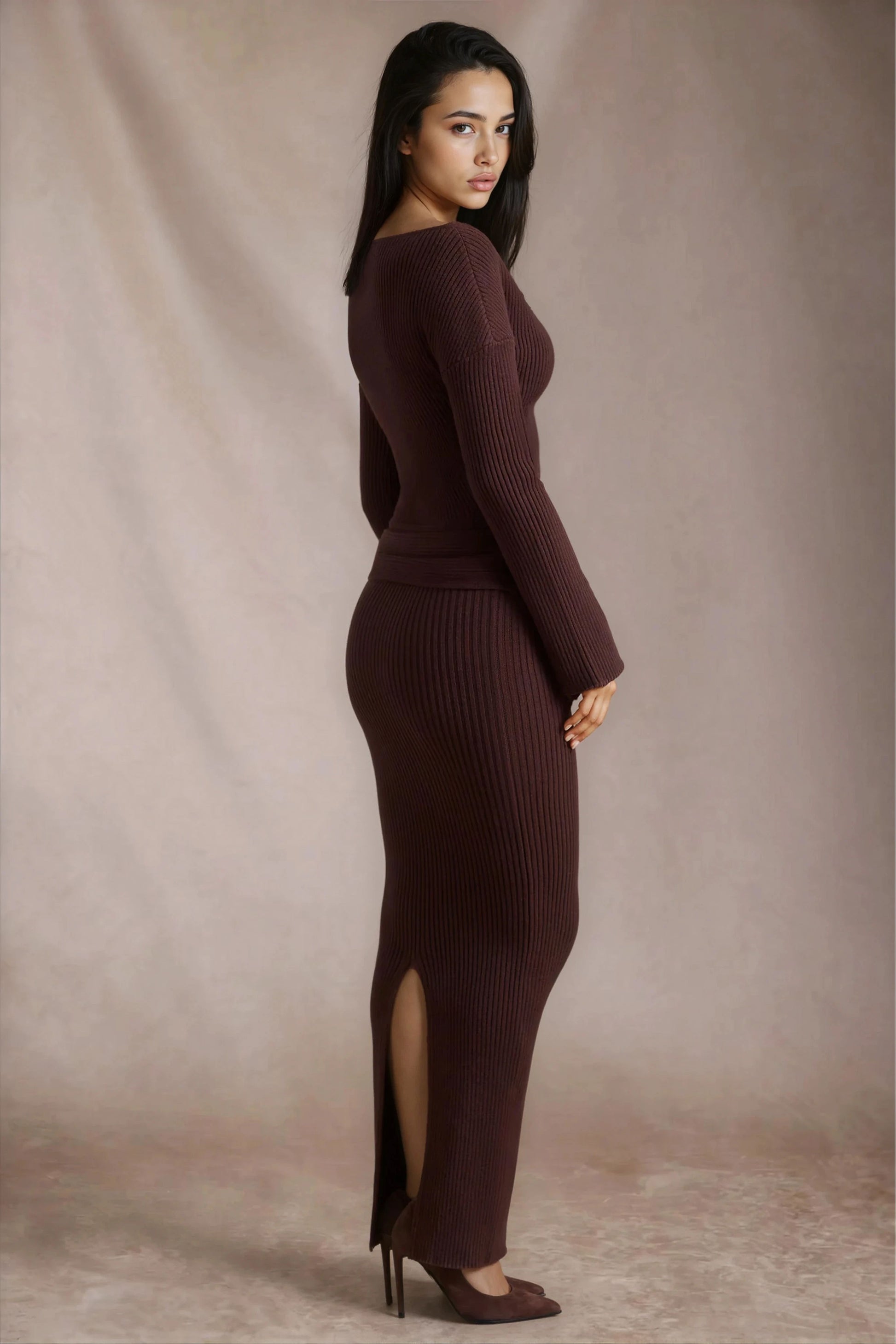 ANISE RIBBED MAXI SKIRT SET