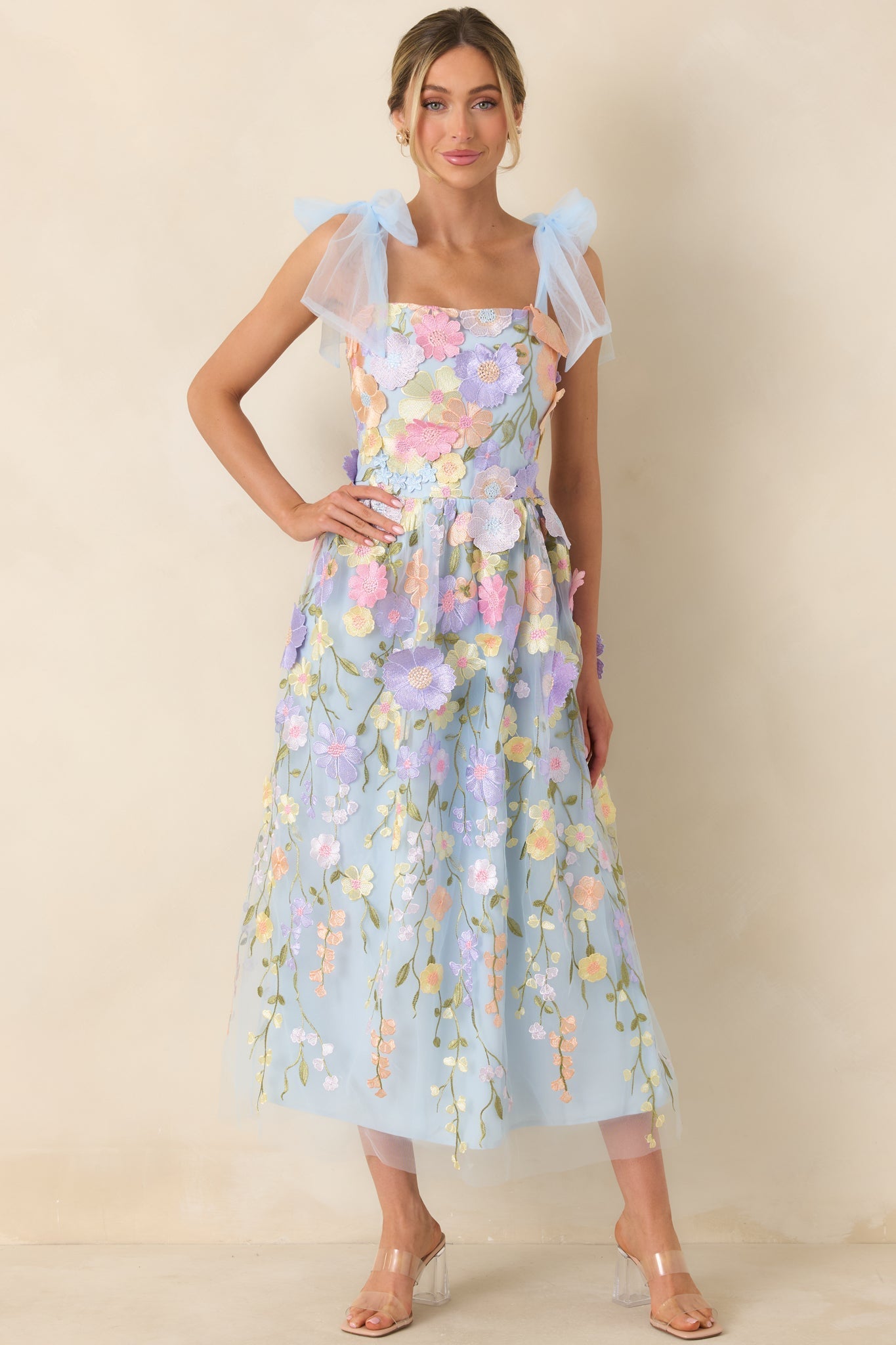 Celestine Embroidered Floral Maxi Dress