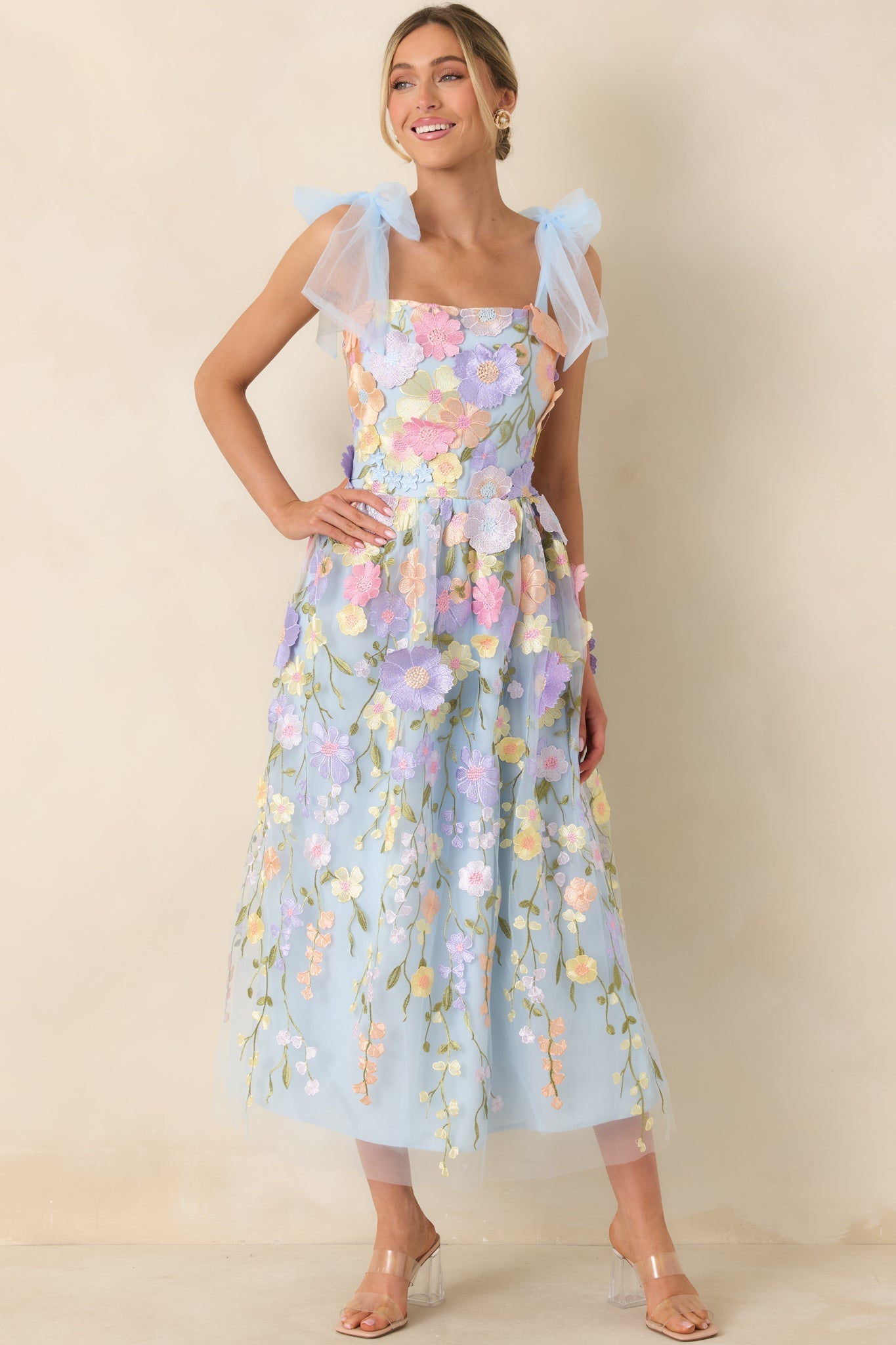 Celestine Embroidered Floral Maxi Dress