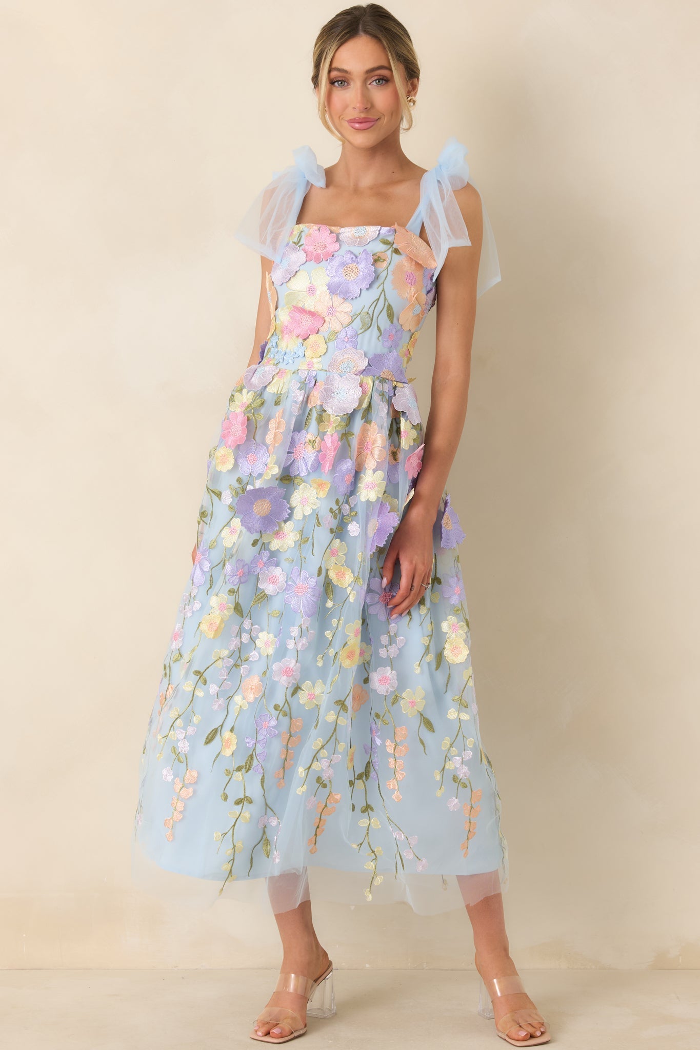 Celestine Embroidered Floral Maxi Dress