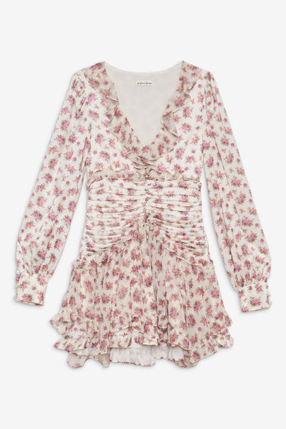 Jayleen Silk Mini Dress in Blush
