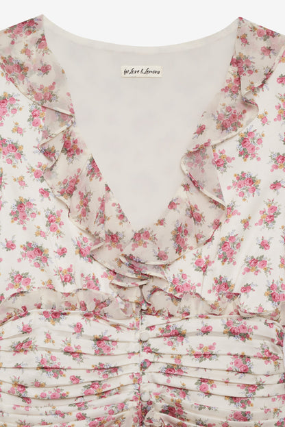 Jayleen Silk Mini Dress in Blush