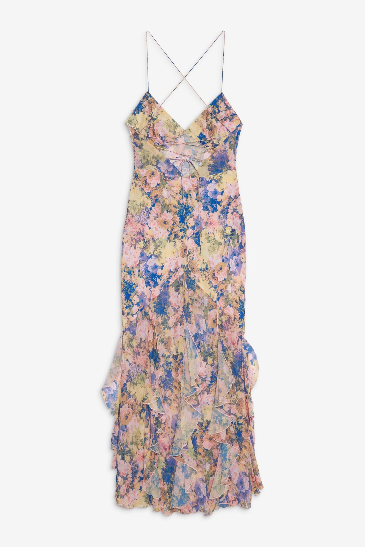 Elea Pink Satin Maxi Dress