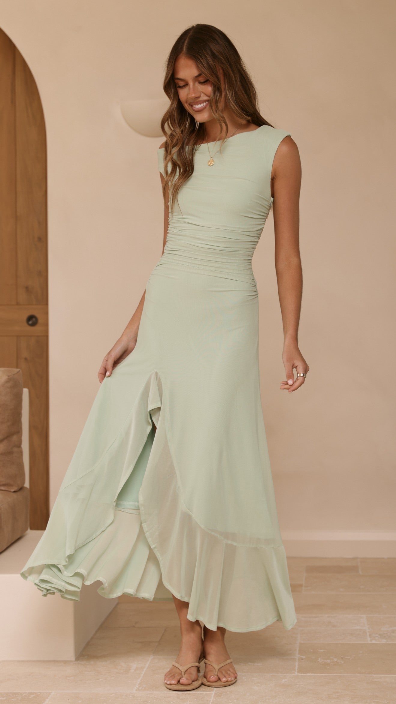 Sareiah Silk Maxi Dress