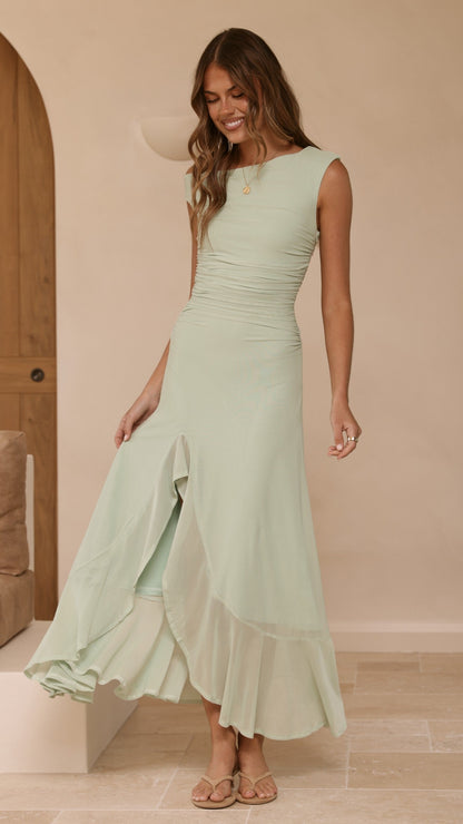 Sareiah Silk Maxi Dress