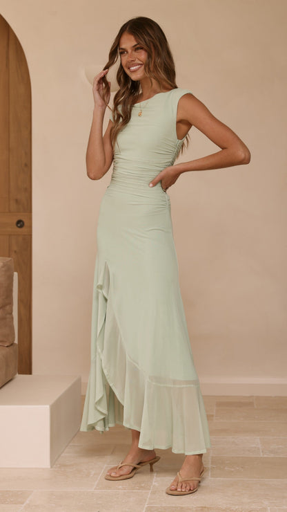 Sareiah Silk Maxi Dress