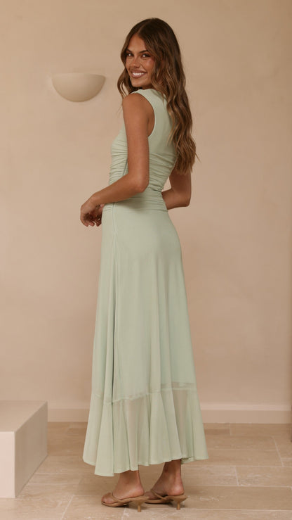 Sareiah Silk Maxi Dress