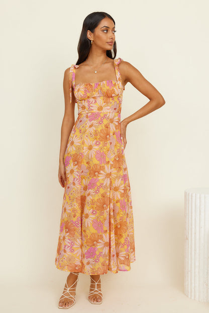 Ophelia Paradise Maxi Dress in Soft Yellow