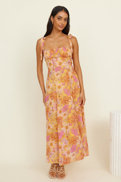Ophelia Paradise Maxi Dress in Soft Yellow