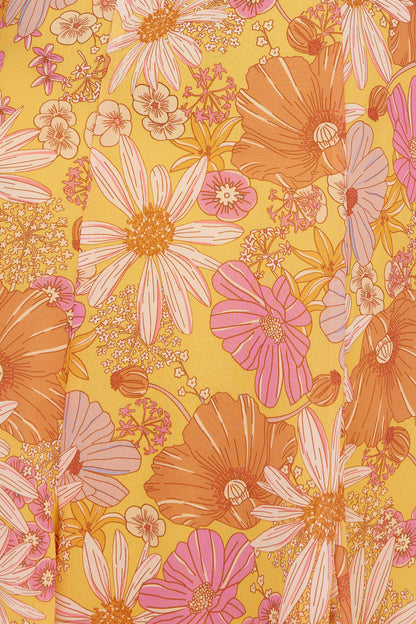 Ophelia Paradise Maxi Dress in Soft Yellow