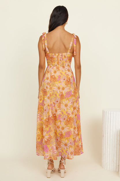 Ophelia Paradise Maxi Dress in Soft Yellow