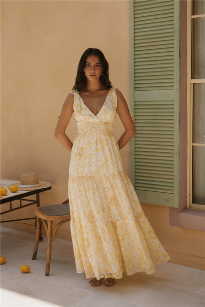 Aurelia Sunny Maxi Dress in Yellow