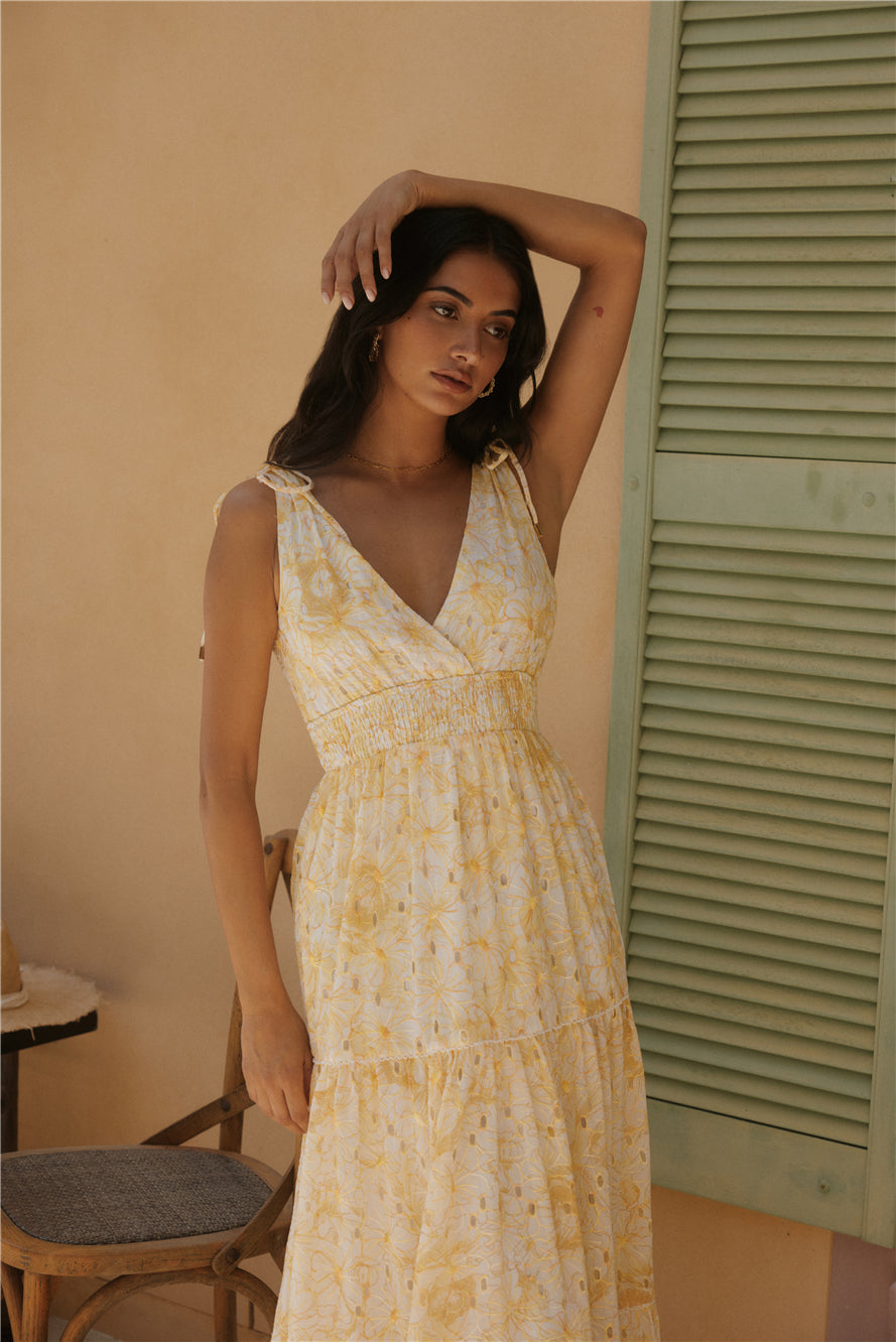 Aurelia Sunny Maxi Dress in Yellow