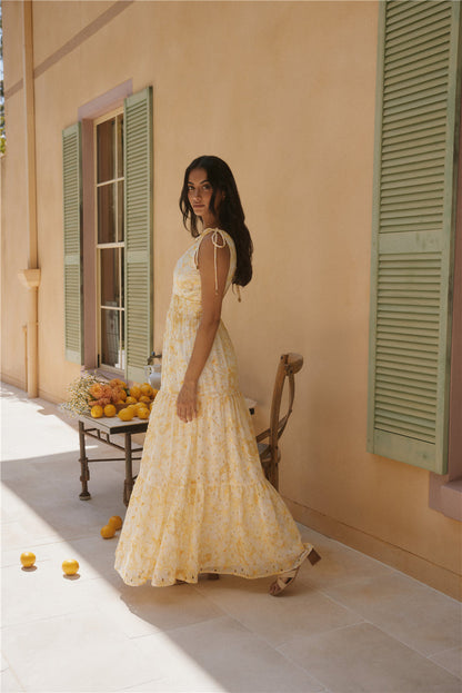 Aurelia Sunny Maxi Dress in Yellow
