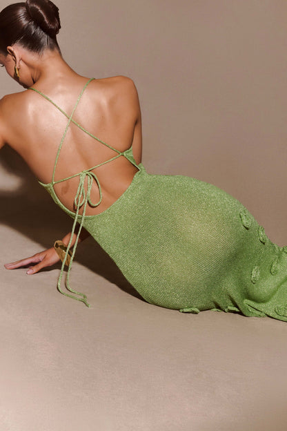 Suki Metallic Knit Maxi Dress