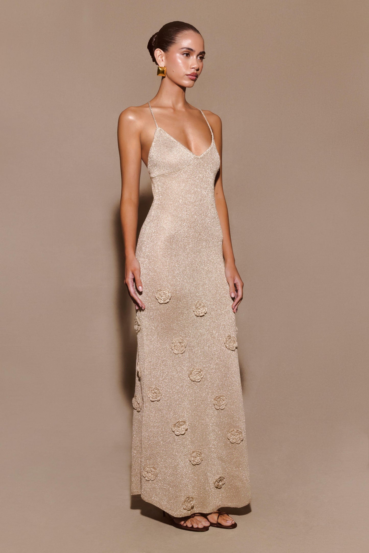Suki Metallic Knit Maxi Dress