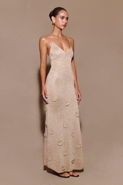 Suki Metallic Knit Maxi Dress