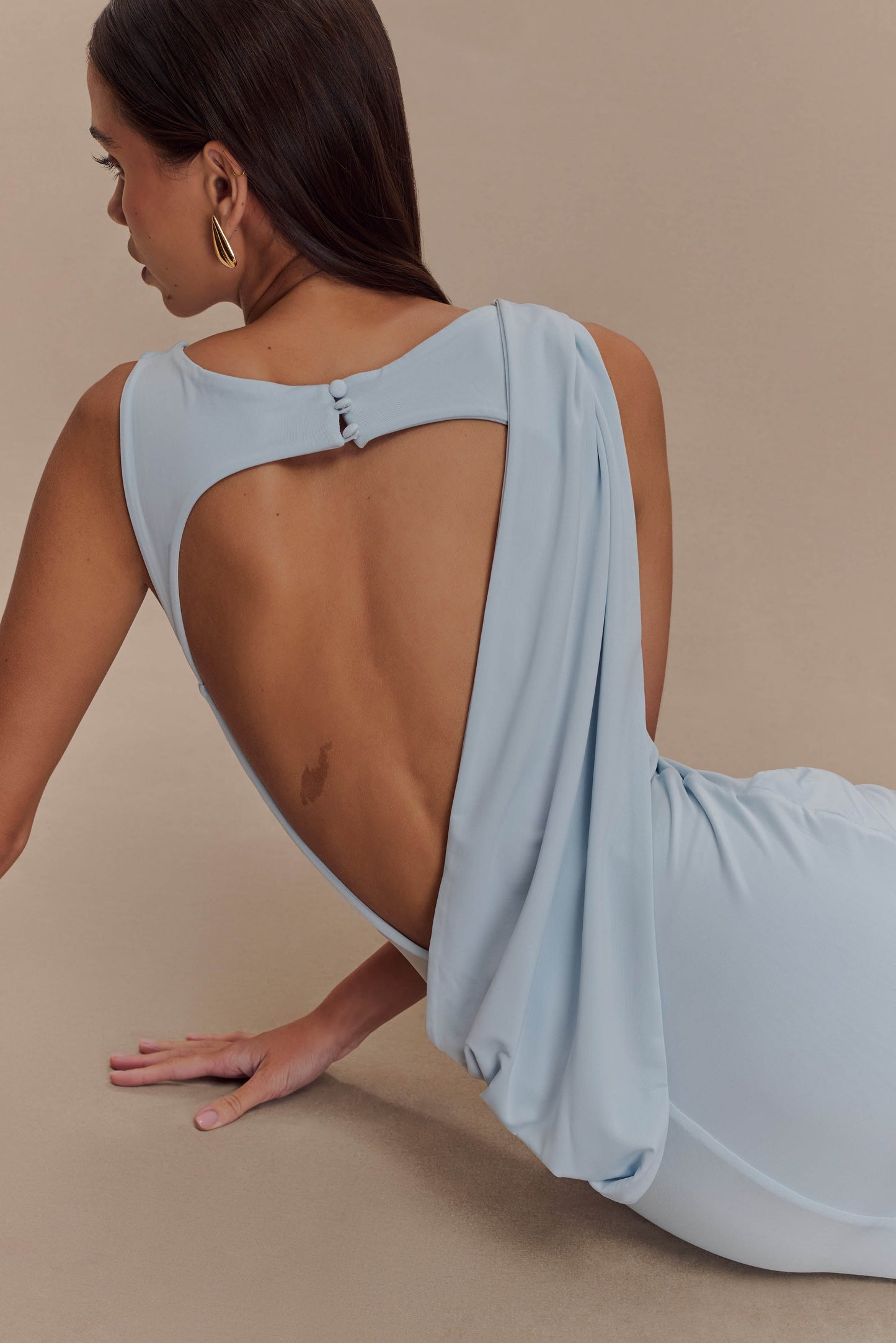 Henley Slinky Drape Maxi Dress