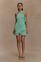 Caprice Halter Knit Mini Dress