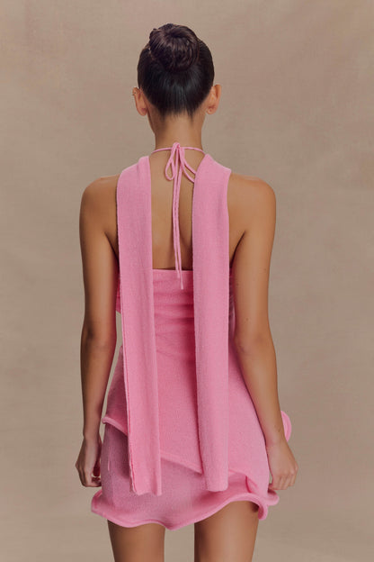 Caprice Halter Knit Mini Dress