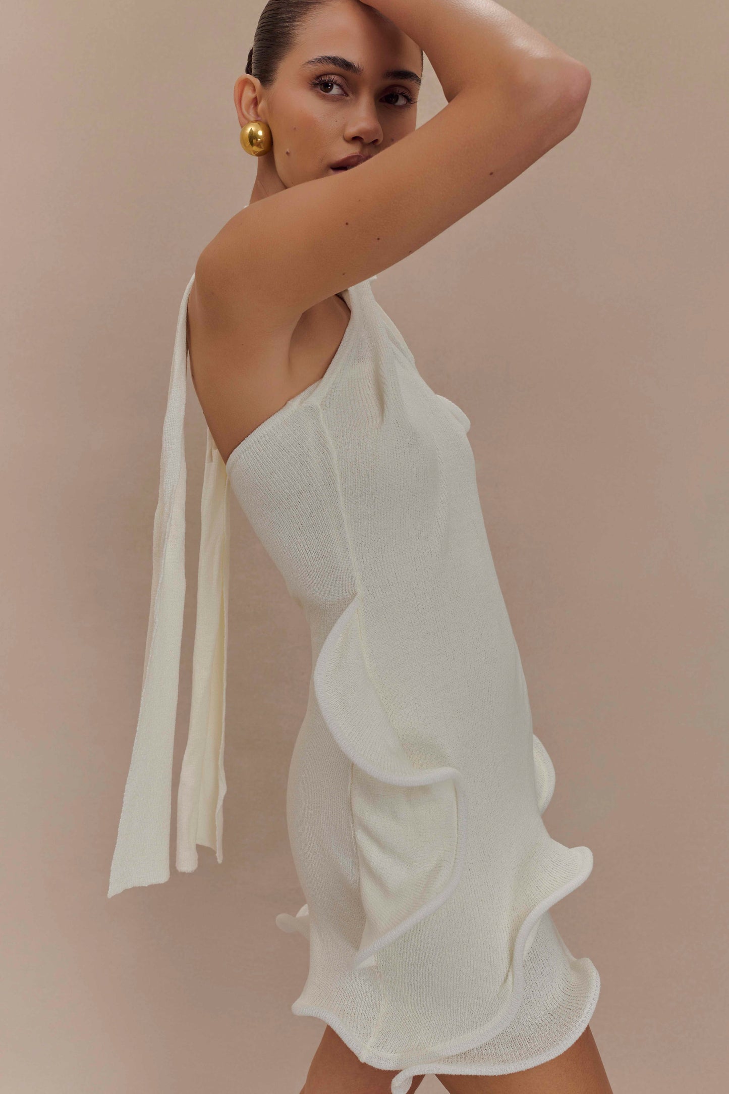 Caprice Halter Knit Mini Dress
