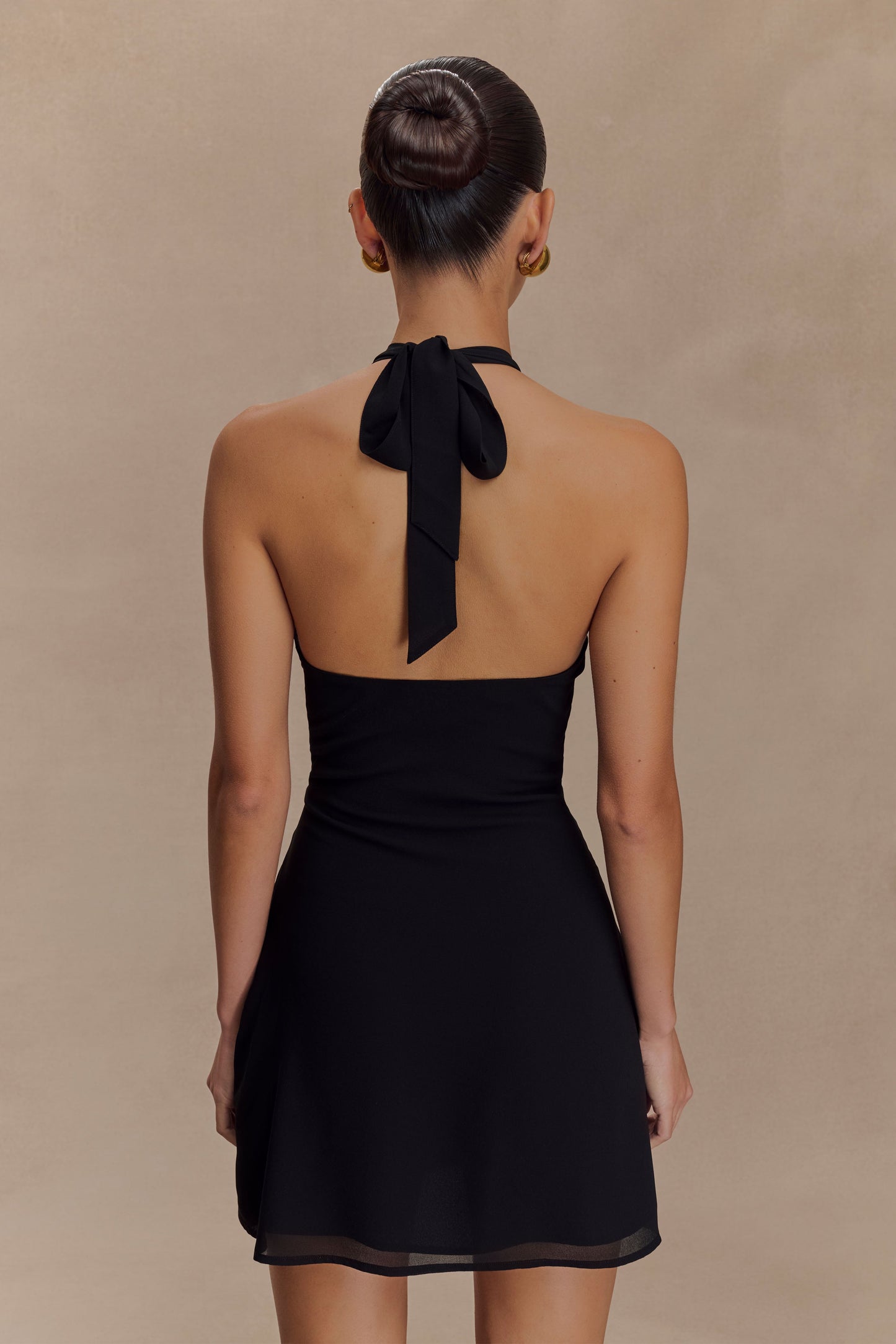 Malakhai Chiffon Halter Mini Dress