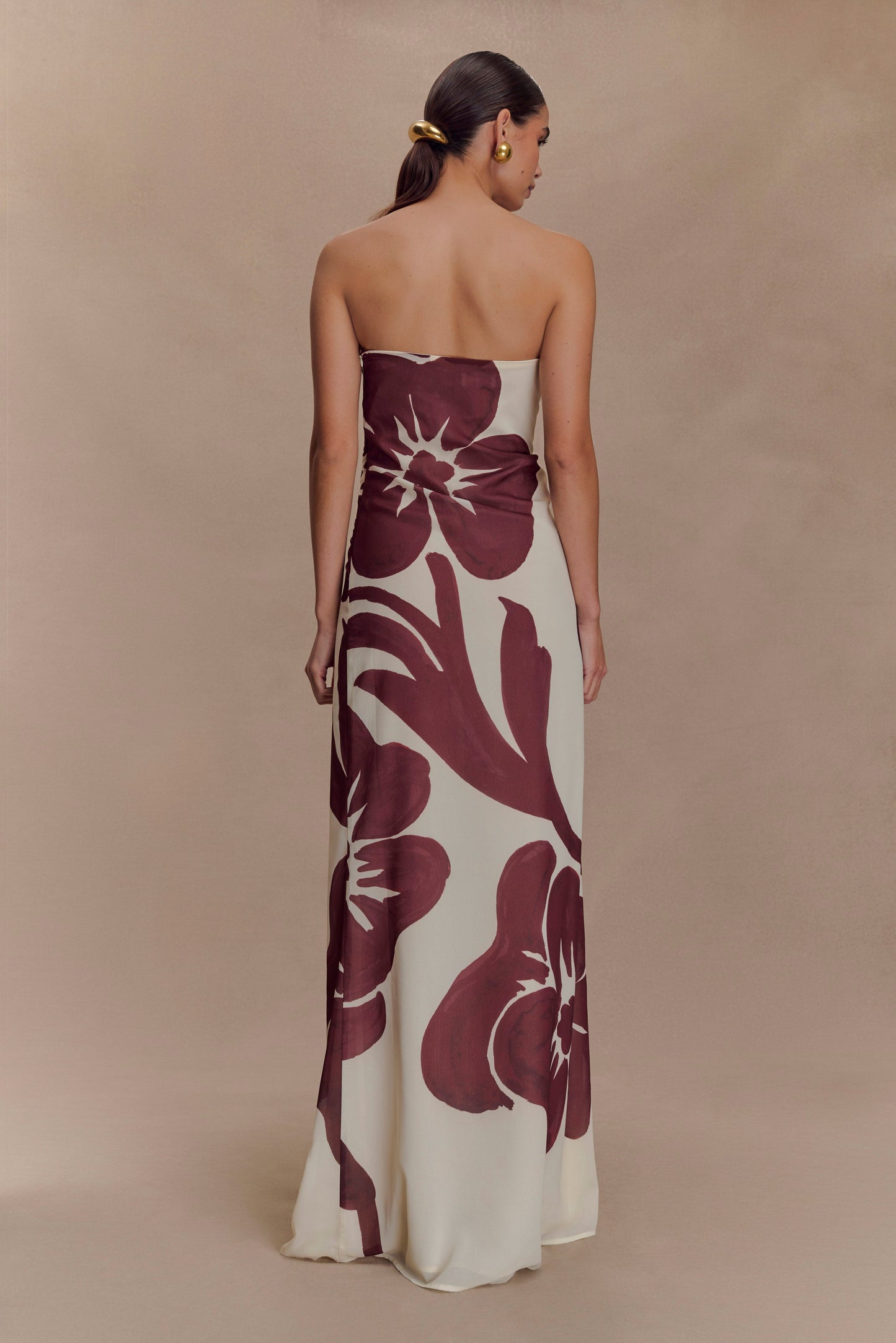 Amaya Strapless Chiffon Maxi Dress