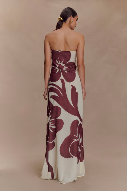 Amaya Strapless Chiffon Maxi Dress