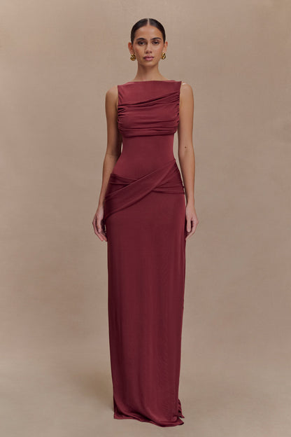 Henley Slinky Drape Maxi Dress