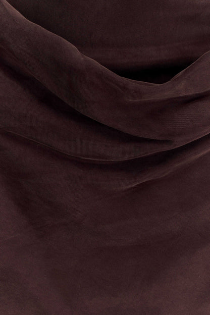 Bexley Draped Mini Dress in Dark Chocolate
