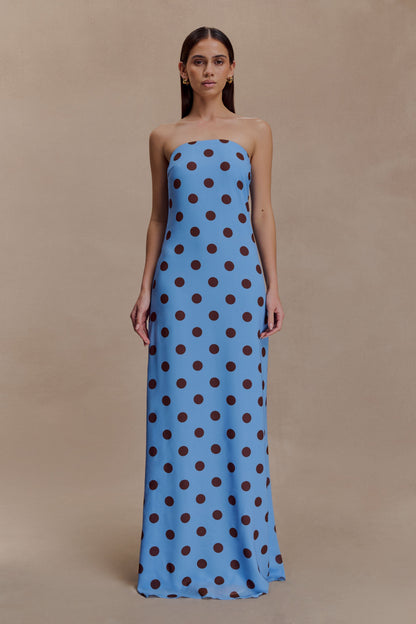 Amaya Strapless Chiffon Maxi Dress