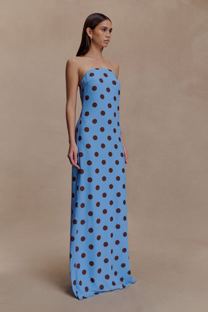 Amaya Strapless Chiffon Maxi Dress