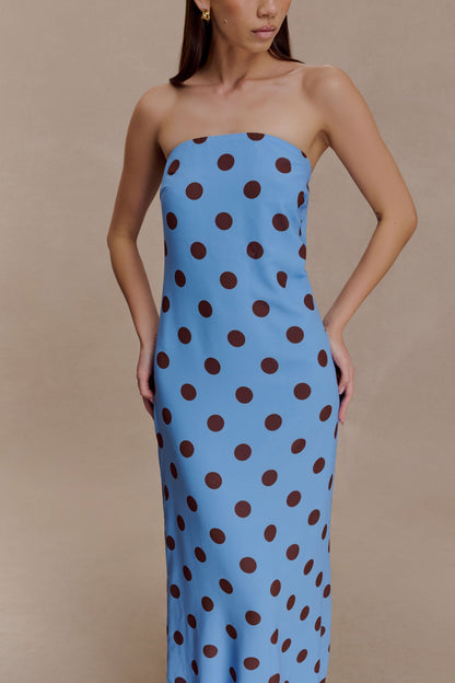 Amaya Strapless Chiffon Maxi Dress