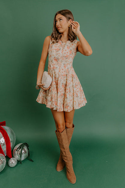 Arabella Floral Denim Mini Dress