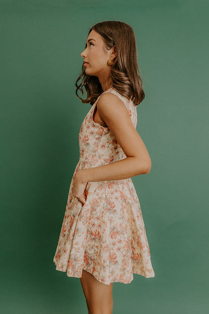 Arabella Floral Denim Mini Dress