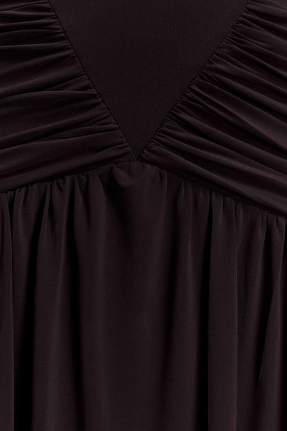 Emory Jersey Cape Maxi Dress in Navy