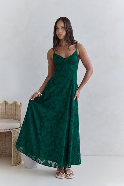 Habita Forest Green Maxi Dress