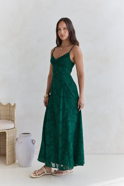 Habita Forest Green Maxi Dress