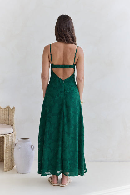 Habita Forest Green Maxi Dress
