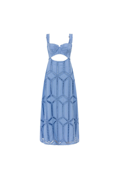 Camilla Cutwork Cotton Maxi Dress