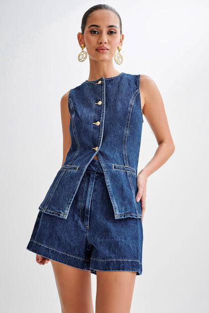 Rebecca Denim Top + Free Short