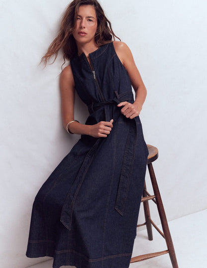 Margot Denim Zip Dress