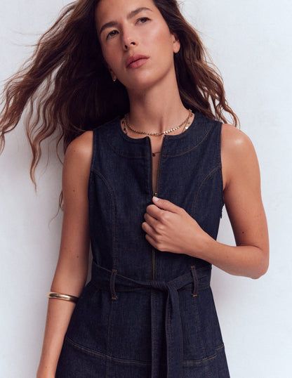 Margot Denim Zip Dress