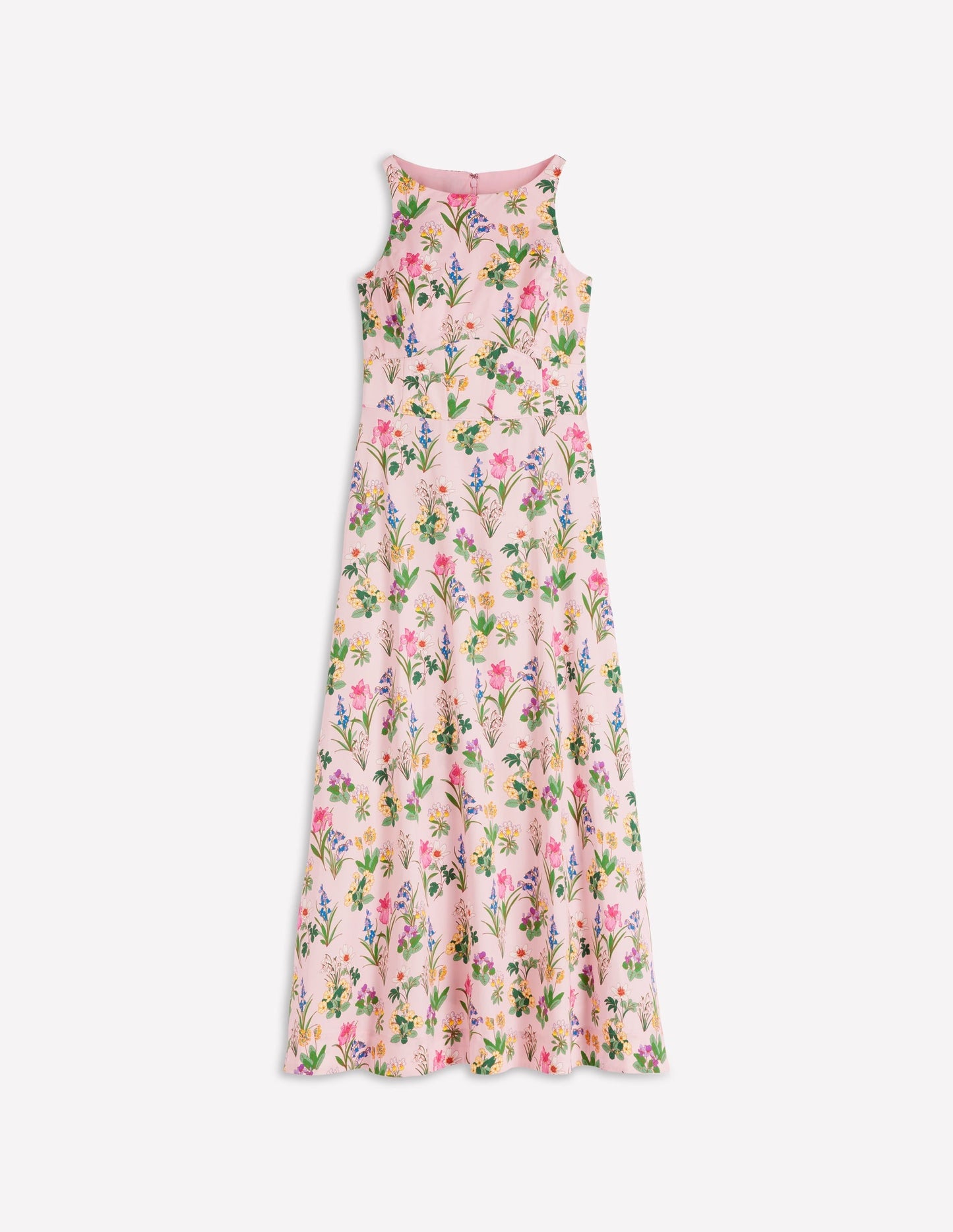 Silvia Boned Bodice Maxi Dress in Green Opulent Blossom
